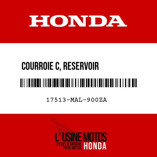 image de 17513-MAL-900ZA COURROIE C, RESERVOIR         D'ESSENCE D () TYPE4