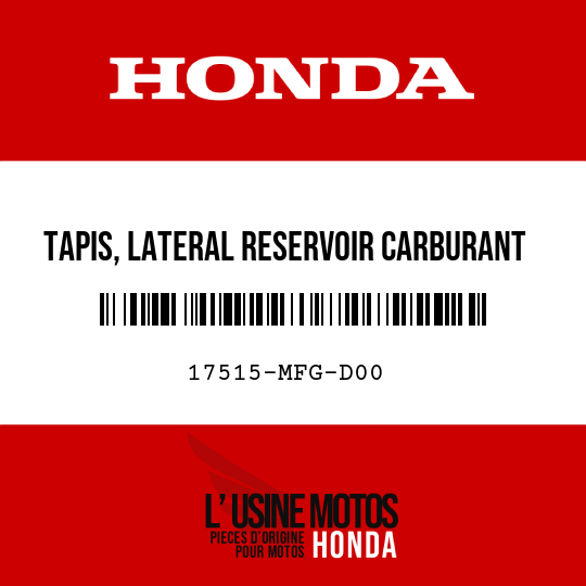 image de 17515-MFG-D00 TAPIS, LATERAL RESERVOIR CARBURANT