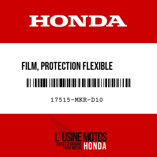 image de 17515-MKR-D10 FILM, PROTECTION FLEXIBLE     ALIMENTATION EN CARBURANT