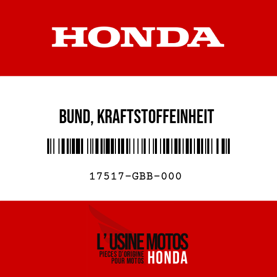 image de 17517-GBB-000 BUND, KRAFTSTOFFEINHEIT