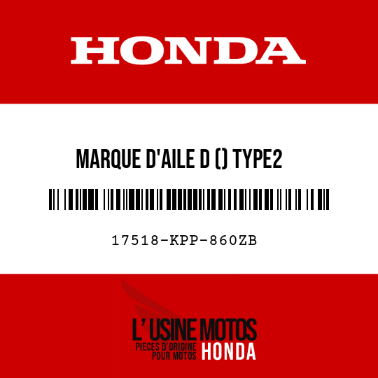 image de 17518-KPP-860ZB MARQUE D'AILE D () TYPE2