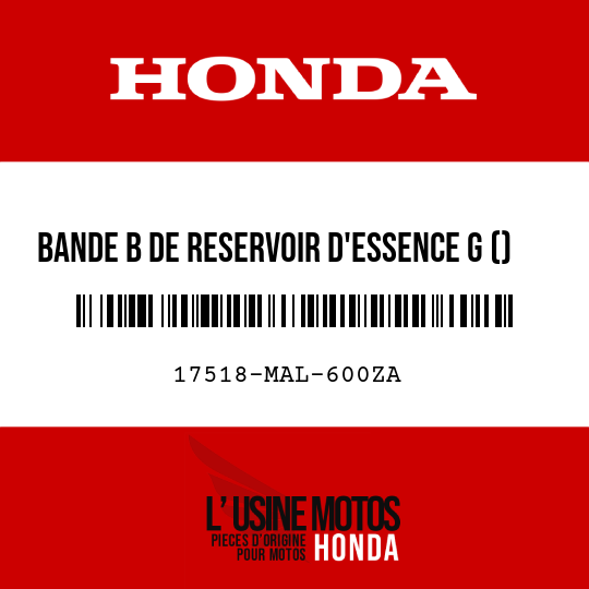 image de 17518-MAL-600ZA BANDE B DE RESERVOIR D'ESSENCE G () TYPE1
