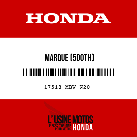 image de 17518-MBW-N20 MARQUE (500TH)