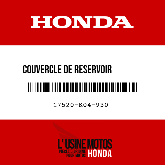image de 17520-K04-930 COUVERCLE DE RESERVOIR        D'ESSENCE
