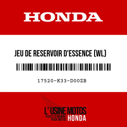 image de 17520-K33-D00ZB JEU DE RESERVOIR D'ESSENCE (WL) TYPE1