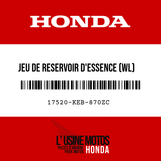 image de 17520-KEB-870ZC JEU DE RESERVOIR D'ESSENCE (WL) TYPE3 