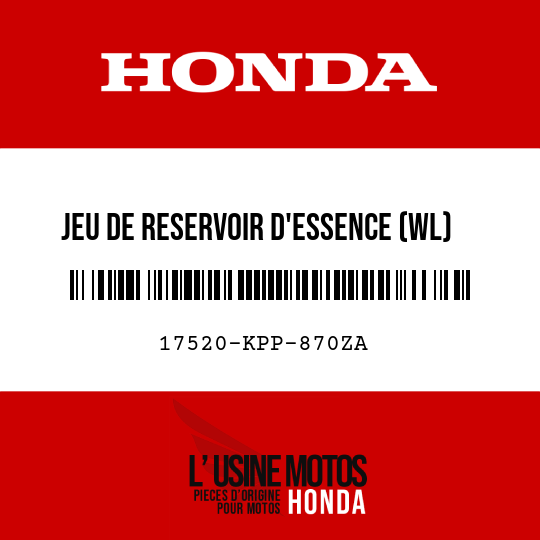 image de 17520-KPP-870ZA JEU DE RESERVOIR D'ESSENCE (WL) R263 