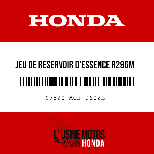 image de 17520-MCB-960ZL JEU DE RESERVOIR D'ESSENCE R296M 
