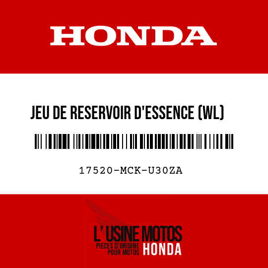 image de 17520-MCK-U30ZA JEU DE RESERVOIR D'ESSENCE (WL) TYPE1
