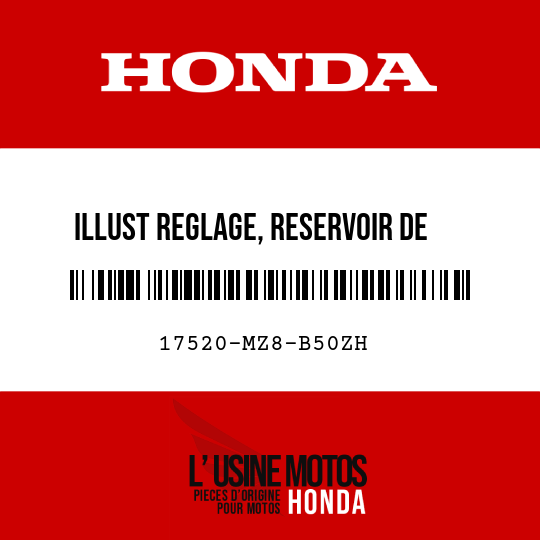 image de 17520-MZ8-B50ZH ILLUST REGLAGE, RESERVOIR DE  CARBURANT (WL) TYPE36