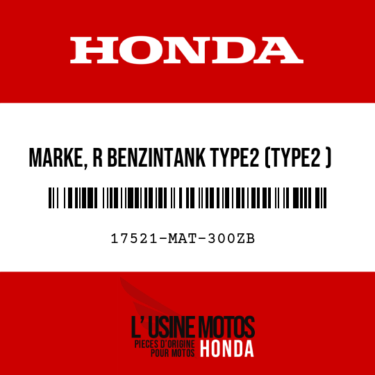 image de 17521-MAT-300ZB MARKE, R BENZINTANK TYPE2 (TYPE2 )