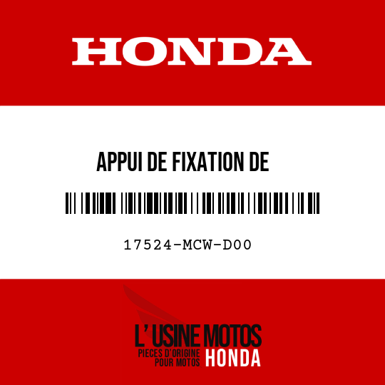 image de 17524-MCW-D00 APPUI DE FIXATION DE RESERVOIRESSENCE AR
