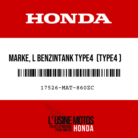 image de 17526-MAT-860ZC MARKE, L BENZINTANK TYPE4  (TYPE4 )