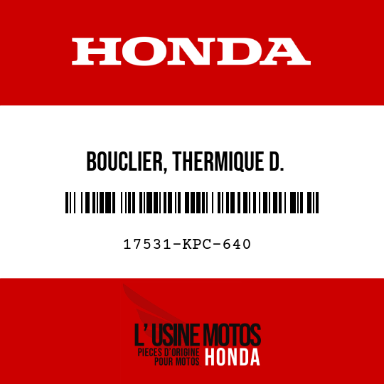 image de 17531-KPC-640 BOUCLIER, THERMIQUE D.