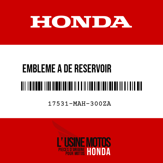 image de 17531-MAH-300ZA EMBLEME A DE RESERVOIR        D'ESSENCE D TYPE1