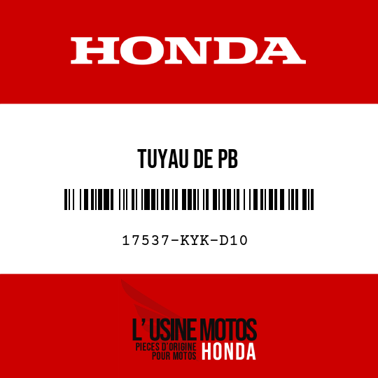 image de 17537-KYK-D10 TUYAU DE PB