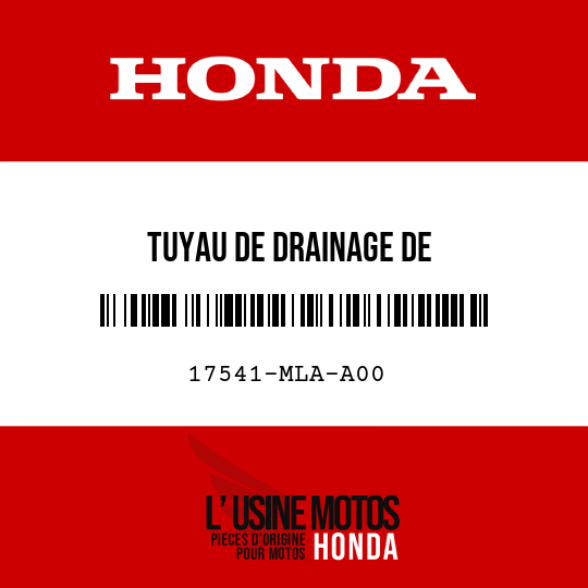 image de 17541-MLA-A00 TUYAU DE DRAINAGE DE RESERVOIRD'ESSENCE