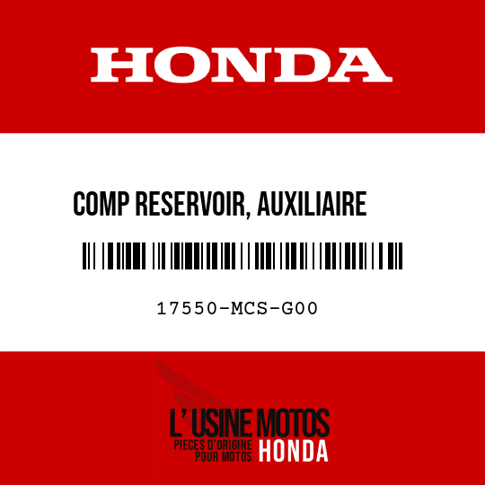 image de 17550-MCS-G00 COMP RESERVOIR, AUXILIAIRE   CARBURANT