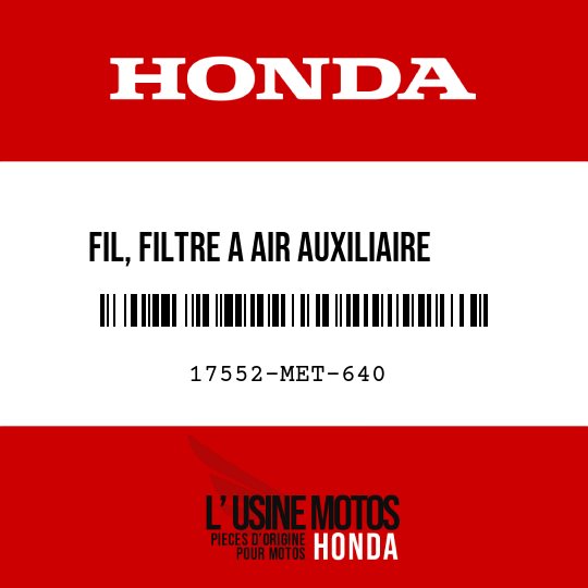 image de 17552-MET-640 FIL, FILTRE A AIR AUXILIAIRE