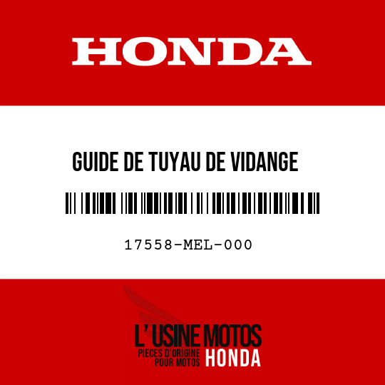image de 17558-MEL-000 GUIDE DE TUYAU DE VIDANGE