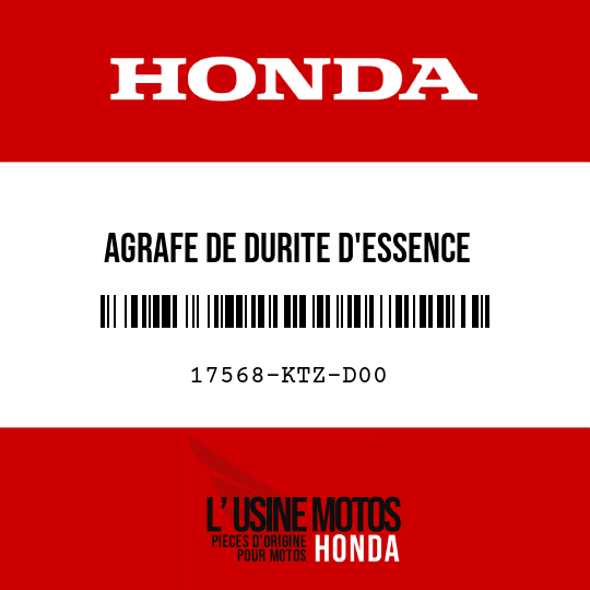 image de 17568-KTZ-D00 AGRAFE DE DURITE D'ESSENCE