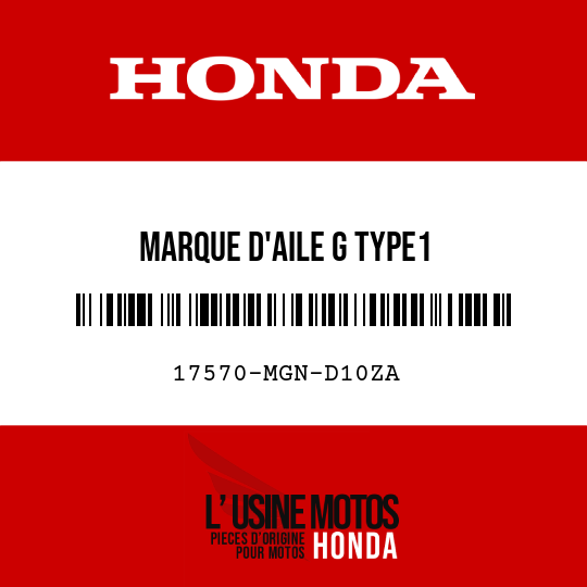 image de 17570-MGN-D10ZA MARQUE D'AILE G TYPE1