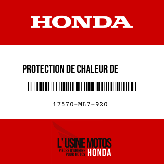 image de 17570-ML7-920 PROTECTION DE CHALEUR DE      RESERVOIR D'ESSENCE