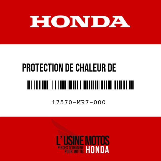image de 17570-MR7-000 PROTECTION DE CHALEUR DE      RESERVOIR D'ESSENCE