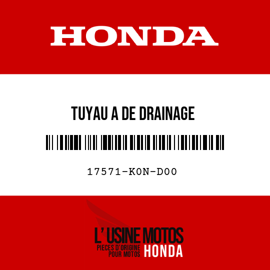 image de 17571-K0N-D00 TUYAU A DE DRAINAGE