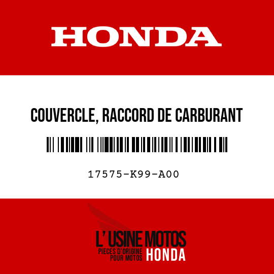 image de 17575-K99-A00 COUVERCLE, RACCORD DE CARBURANT