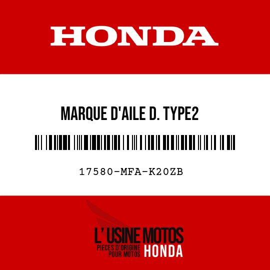 image de 17580-MFA-K20ZB MARQUE D'AILE D. TYPE2