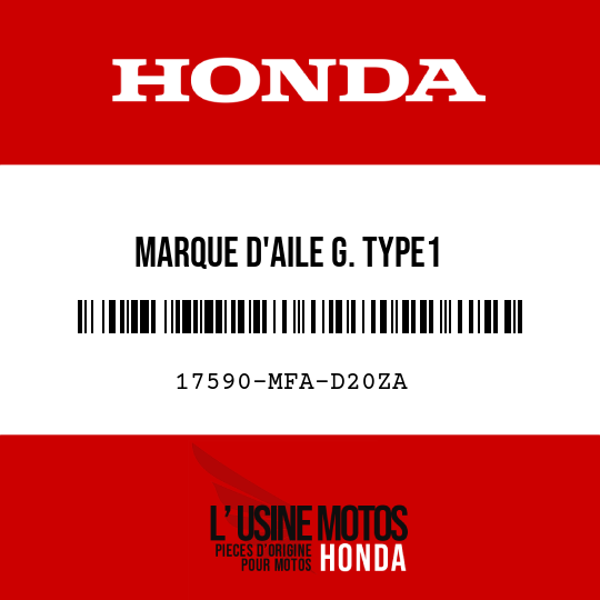 image de 17590-MFA-D20ZA MARQUE D'AILE G. TYPE1