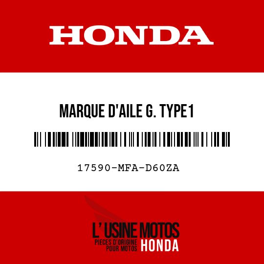 image de 17590-MFA-D60ZA MARQUE D'AILE G. TYPE1