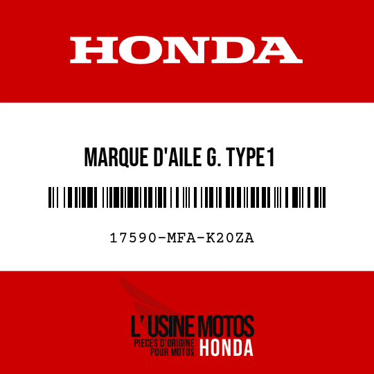 image de 17590-MFA-K20ZA MARQUE D'AILE G. TYPE1