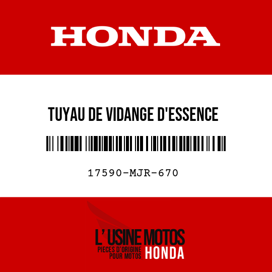 image de 17590-MJR-670 TUYAU DE VIDANGE D'ESSENCE