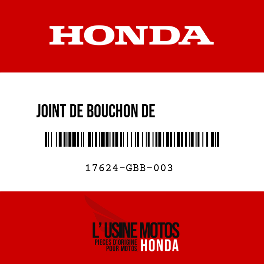 image de 17624-GBB-003 JOINT DE BOUCHON DE           REMPLISSAGE D'ESSENCE