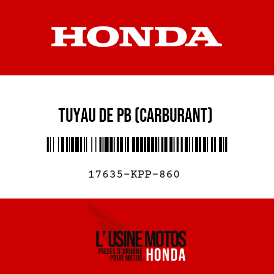 image de 17635-KPP-860 TUYAU DE PB (CARBURANT)