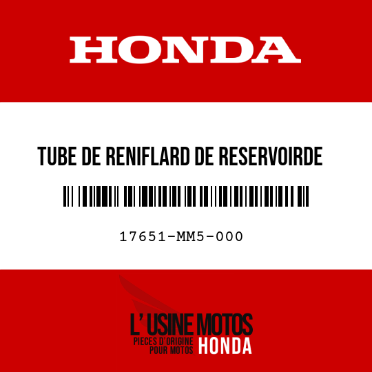 image de 17651-MM5-000 TUBE DE RENIFLARD DE RESERVOIRDE CARBURANT