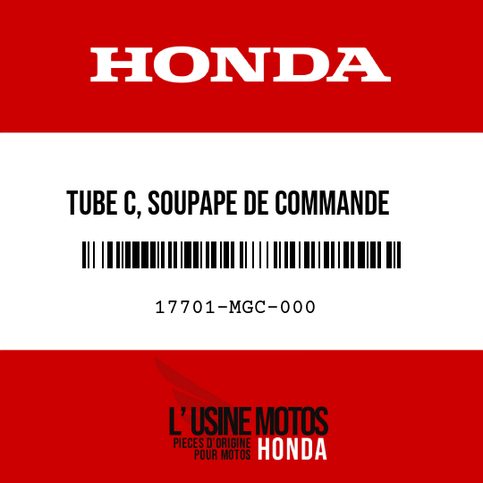 image de 17701-MGC-000 TUBE C, SOUPAPE DE COMMANDE   D'INJECTION D'AIR