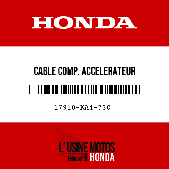 image de 17910-KA4-730 CABLE COMP. ACCELERATEUR