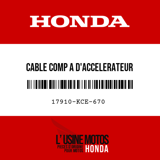 image de 17910-KCE-670 CABLE COMP A D'ACCELERATEUR
