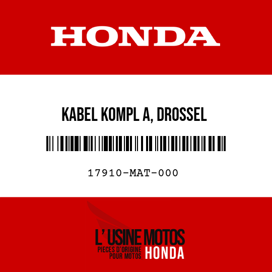 image de 17910-MAT-000 KABEL KOMPL A, DROSSEL