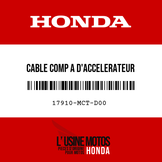 image de 17910-MCT-D00 CABLE COMP A D'ACCELERATEUR