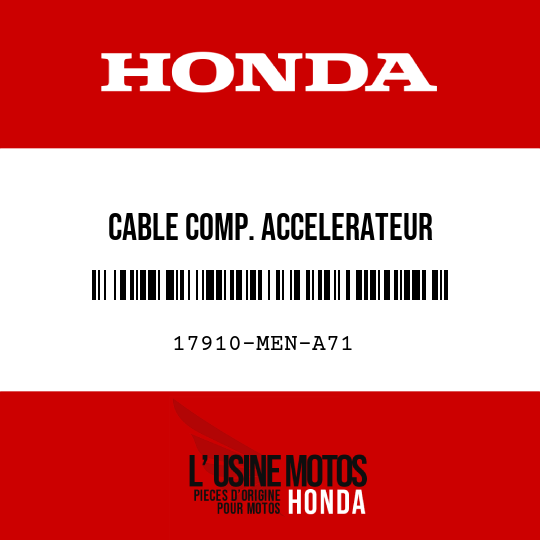 image de 17910-MEN-A71 CABLE COMP. ACCELERATEUR