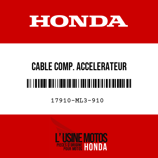 image de 17910-ML3-910 CABLE COMP. ACCELERATEUR