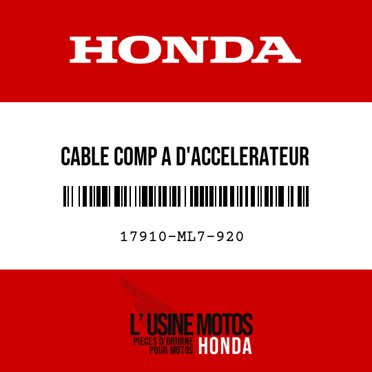 image de 17910-ML7-920 CABLE COMP A D'ACCELERATEUR