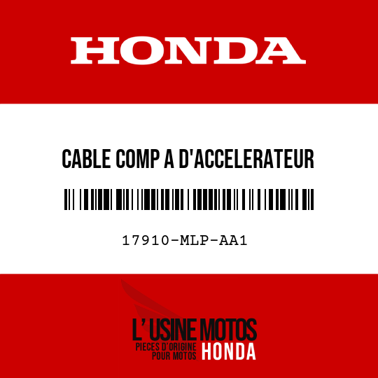 image de 17910-MLP-AA1 CABLE COMP A D'ACCELERATEUR