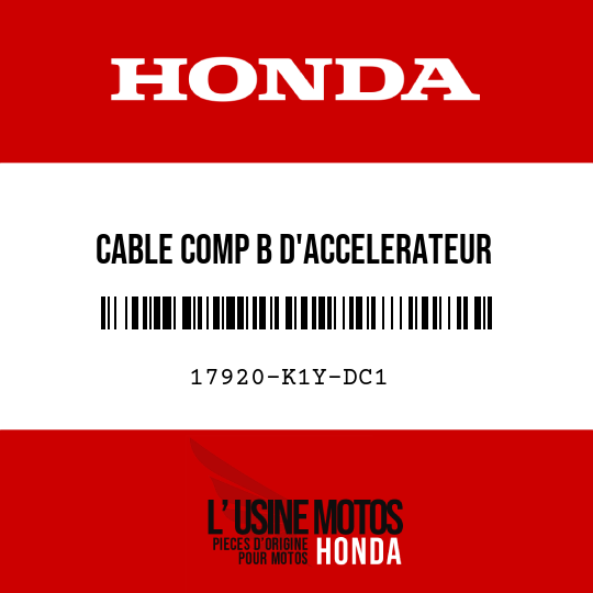 image de 17920-K1Y-DC1 CABLE COMP B D'ACCELERATEUR