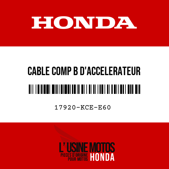 image de 17920-KCE-E60 CABLE COMP B D'ACCELERATEUR