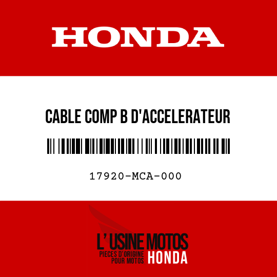 image de 17920-MCA-000 CABLE COMP B D'ACCELERATEUR